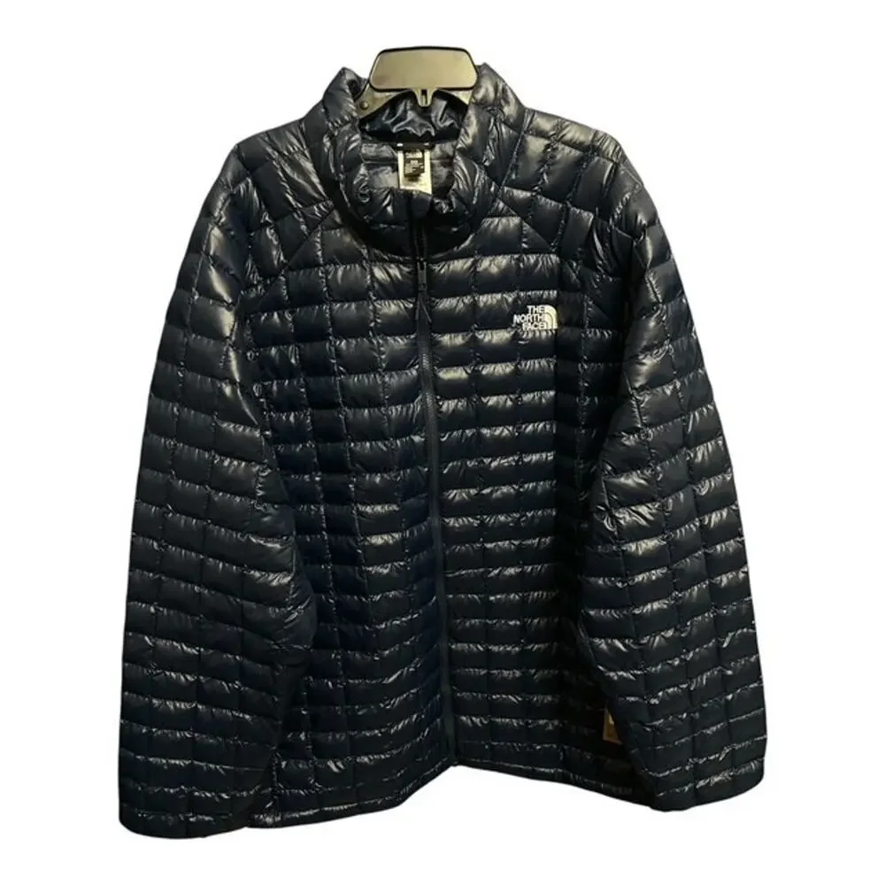 North Face 4X Jacket Thermoball Puffer Insulated Coat Summit Navy Blue Full Zip
